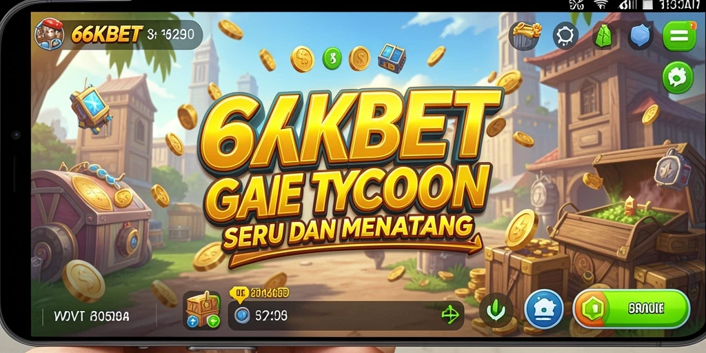 Screenshot gameplay 66KBET yang menampilkan keseruan membangun bisnis.