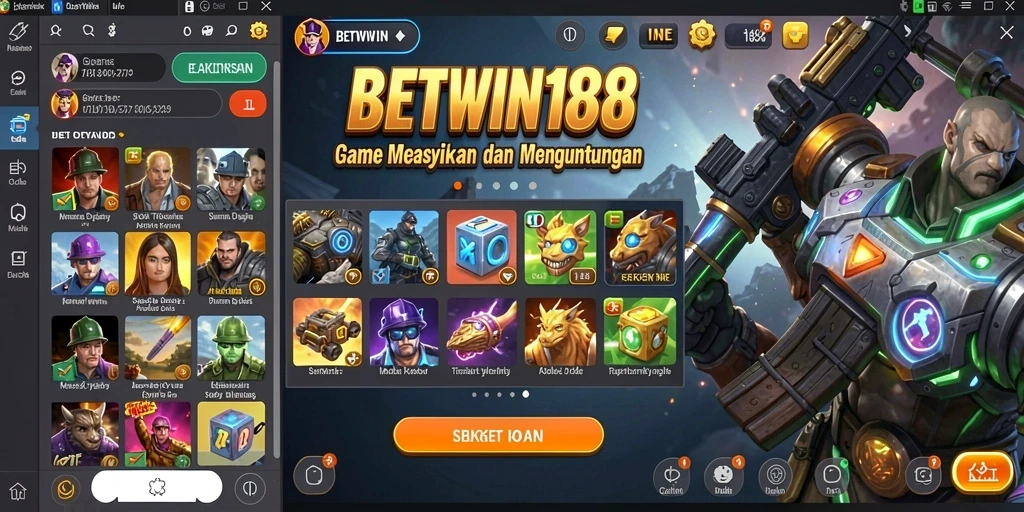Tampilan gameplay BETWIN188 yang menarik dan penuh warna.