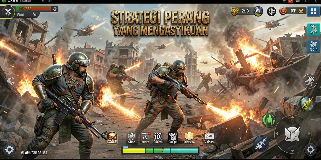Tampilan seru dari gameplay dan strategi di GX88.