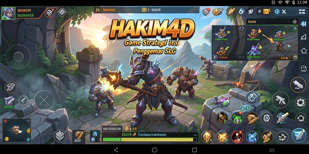 Tangkapan layar HAKIM4D menampilkan pertempuran dan strategi yang seru.