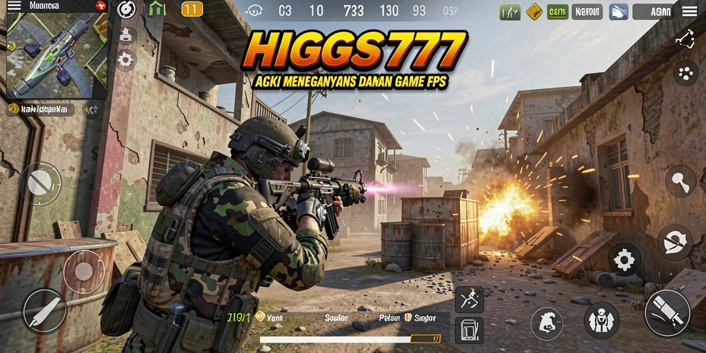 Screenshot HIGGS777 menampilkan momen seru dalam gameplay FPS.