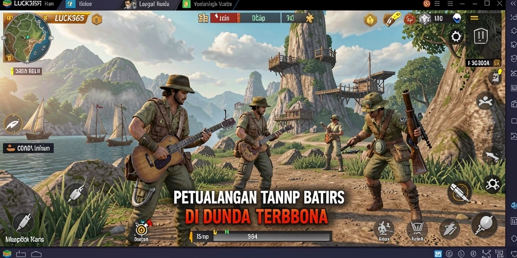 Tangkapan layar gameplay LUCK365 menampilkan petualangan di dunia terbuka.