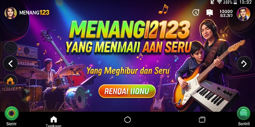 Tampilan <strong>MENANG123</strong> saat bermain game musik yang seru dan interaktif.