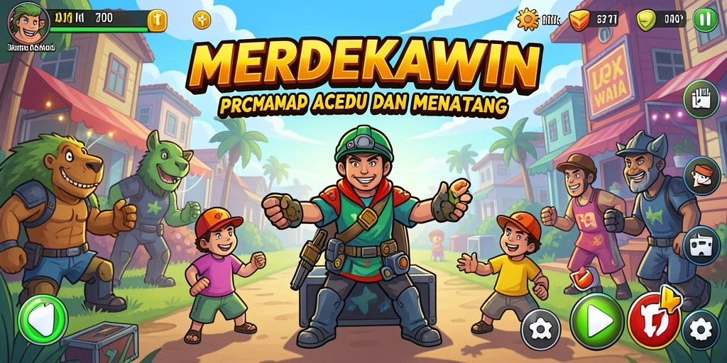 Tampilan gameplay MERDEKAWIN yang seru dan menantang.