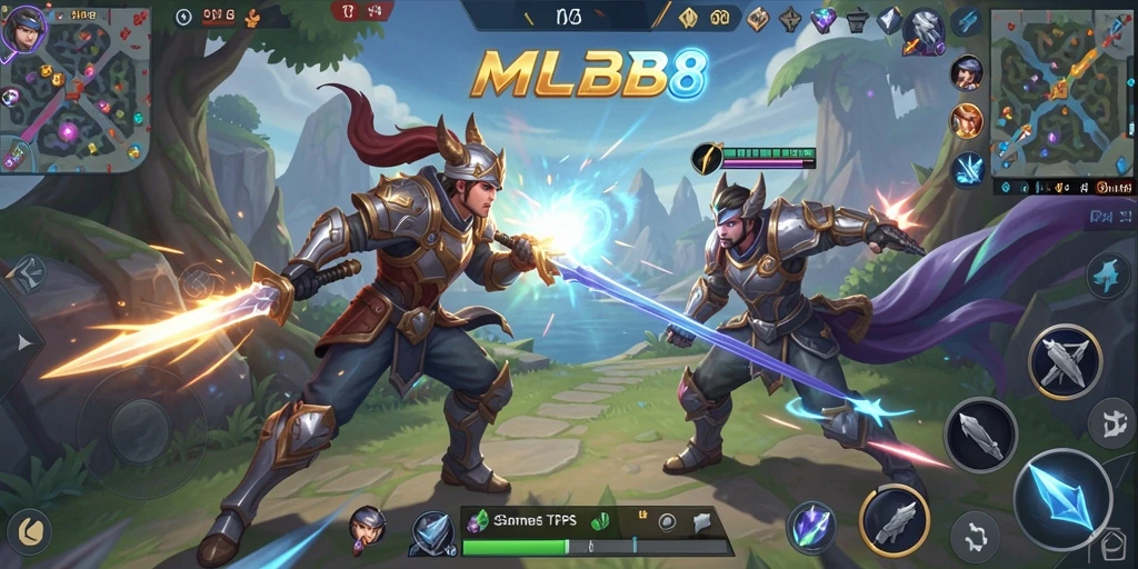 Screenshot menampilkan aksi seru pertarungan TPS di MLBB8.