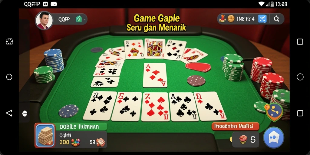 Tampilan gameplay Gaple yang seru di QQRP.