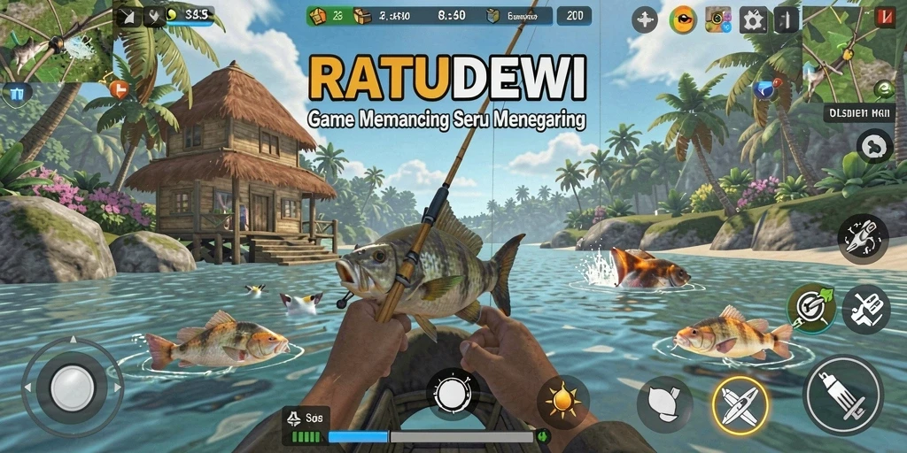 Tangkapan ikan yang mengesankan dalam gameplay RATUDEWI.
