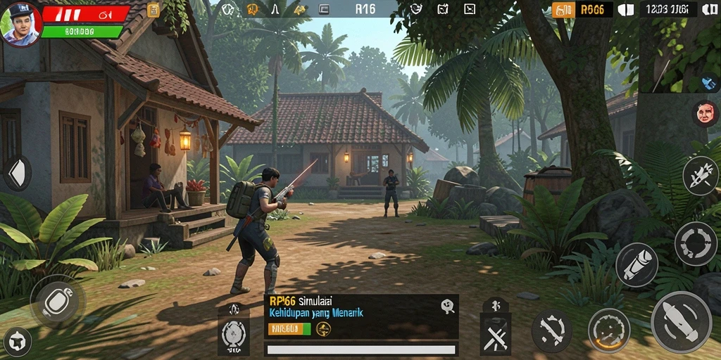 Screenshot gameplay RP66 menampilkan aktivitas simulasi yang menarik.