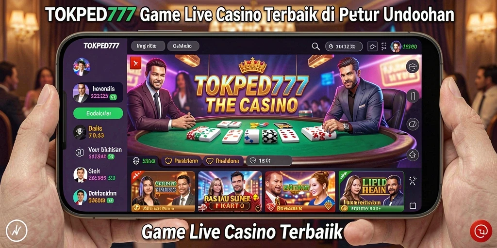 Tangkapan layar gameplay Live Casino yang mendebarkan dari TOKPED777.
