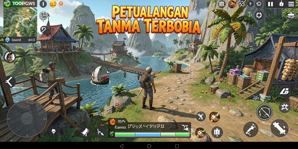 Gameplay TOOPGWS menampilkan eksplorasi dunia terbuka yang menakjubkan.