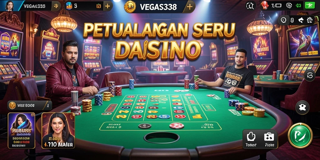 Tampilan screenshot gameplay <strong>VEGAS338</strong> menampilkan keseruan petualangan kasino.